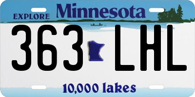 MN license plate 363LHL