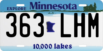 MN license plate 363LHM