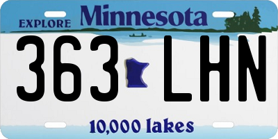 MN license plate 363LHN