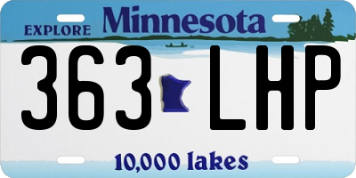 MN license plate 363LHP
