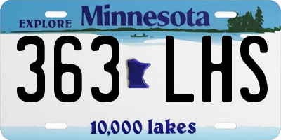 MN license plate 363LHS