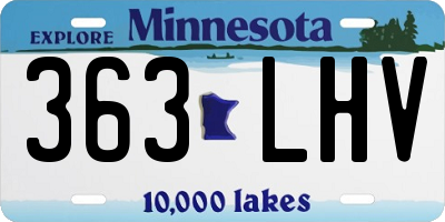 MN license plate 363LHV
