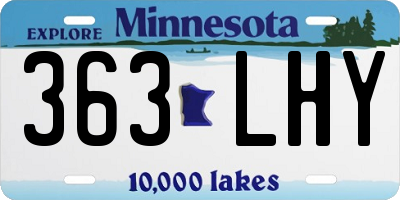 MN license plate 363LHY