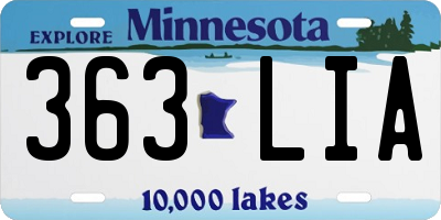 MN license plate 363LIA