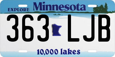 MN license plate 363LJB
