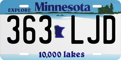 MN license plate 363LJD