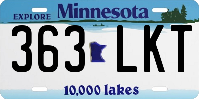 MN license plate 363LKT