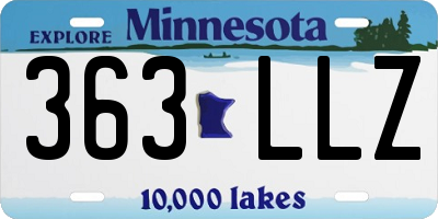 MN license plate 363LLZ
