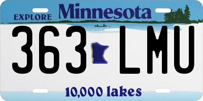 MN license plate 363LMU