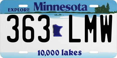MN license plate 363LMW