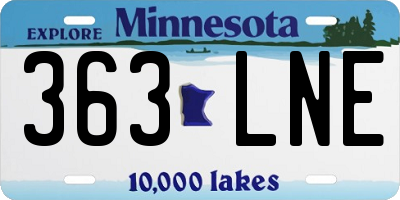 MN license plate 363LNE