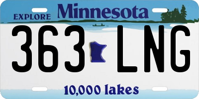 MN license plate 363LNG