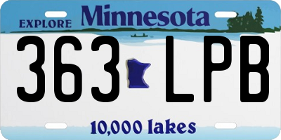 MN license plate 363LPB