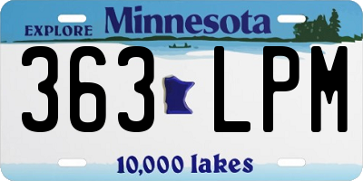 MN license plate 363LPM