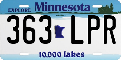 MN license plate 363LPR