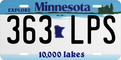 MN license plate 363LPS