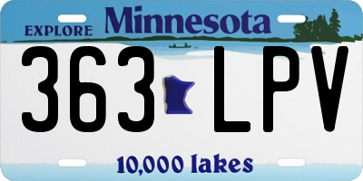 MN license plate 363LPV
