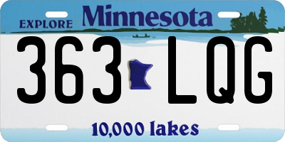 MN license plate 363LQG