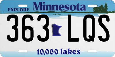 MN license plate 363LQS