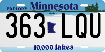 MN license plate 363LQU