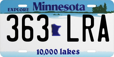 MN license plate 363LRA