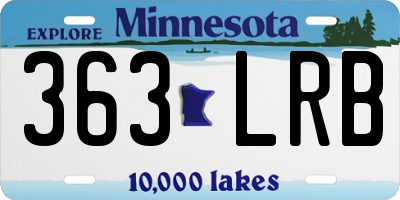 MN license plate 363LRB