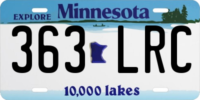 MN license plate 363LRC