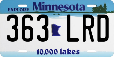 MN license plate 363LRD