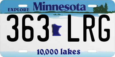 MN license plate 363LRG
