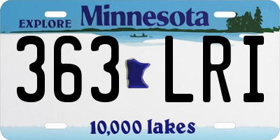 MN license plate 363LRI