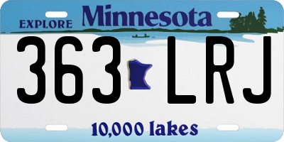 MN license plate 363LRJ