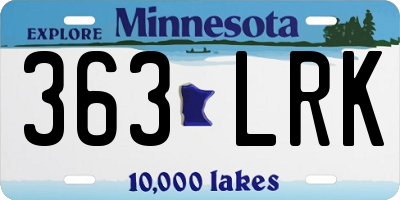 MN license plate 363LRK