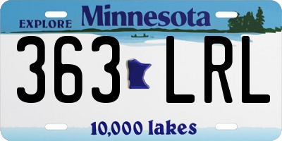 MN license plate 363LRL