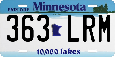 MN license plate 363LRM