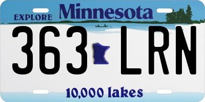 MN license plate 363LRN