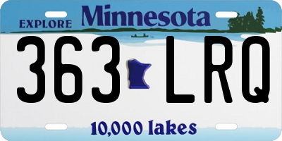 MN license plate 363LRQ