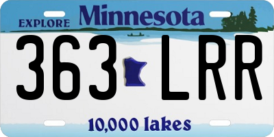 MN license plate 363LRR
