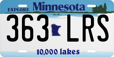 MN license plate 363LRS