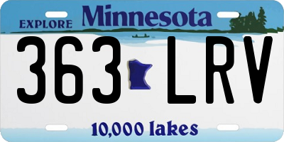 MN license plate 363LRV