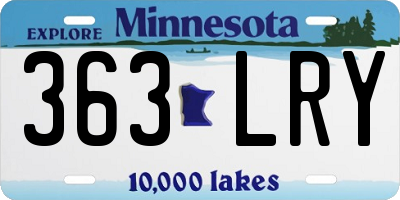 MN license plate 363LRY