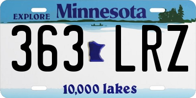 MN license plate 363LRZ