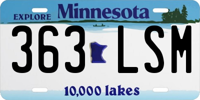 MN license plate 363LSM