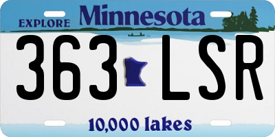 MN license plate 363LSR