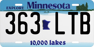 MN license plate 363LTB