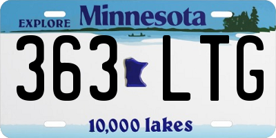 MN license plate 363LTG