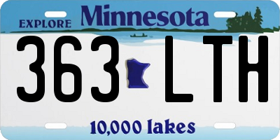 MN license plate 363LTH