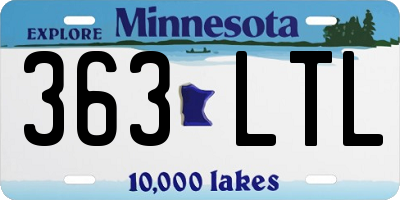 MN license plate 363LTL