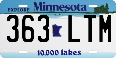 MN license plate 363LTM