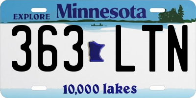 MN license plate 363LTN
