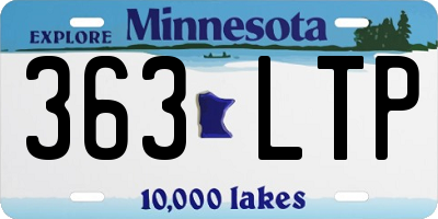 MN license plate 363LTP